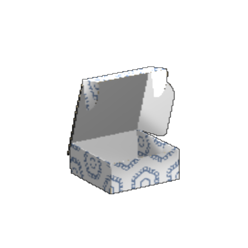 Ear Lock Mailer E-Flute White/White Outside Luxe Print