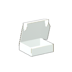 Ear Lock Mailer E-Flute White/White 2-Sided Luxe Print