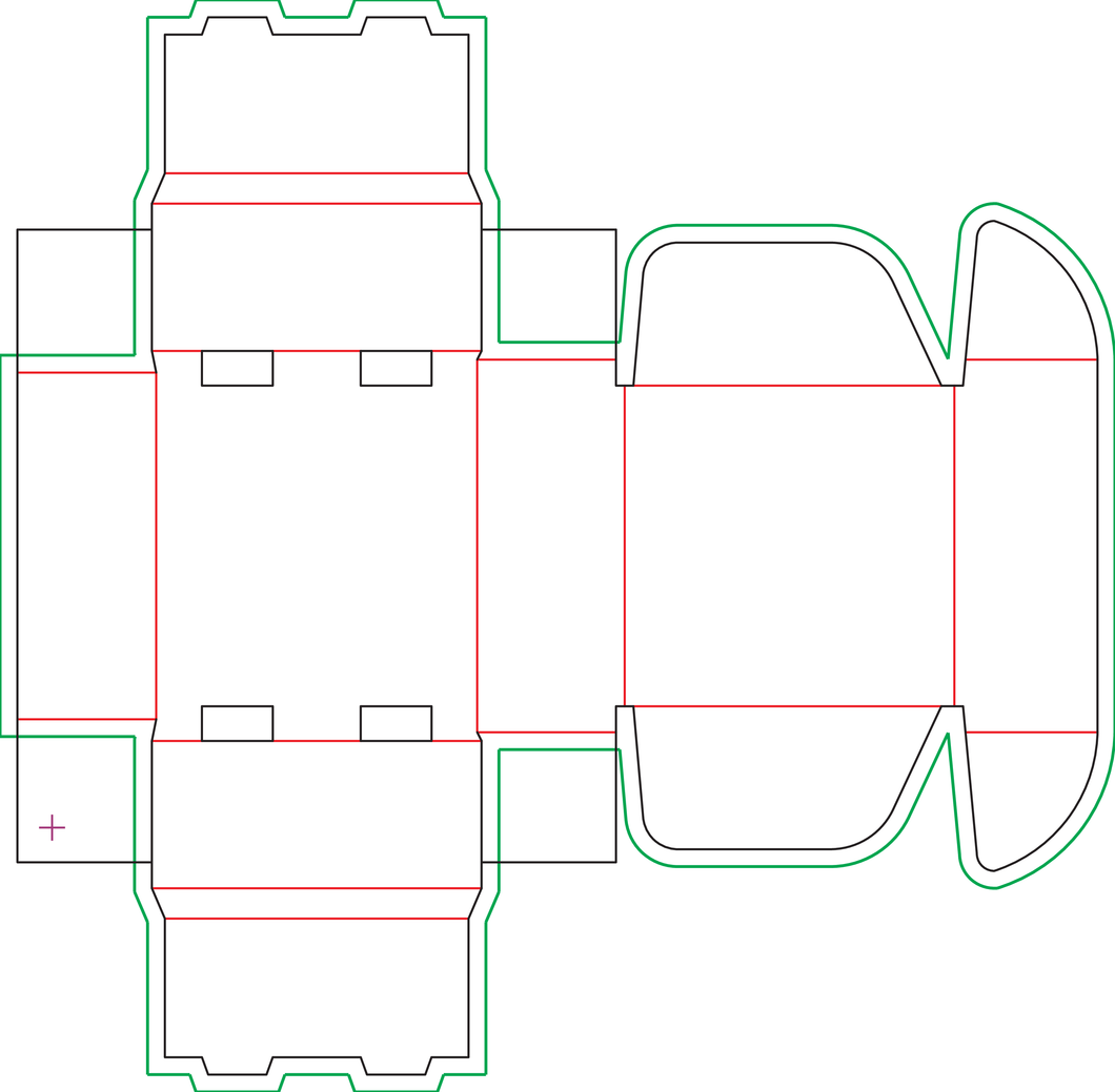 Ear Lock Mailer E-Flute White/White Inside Luxe Print