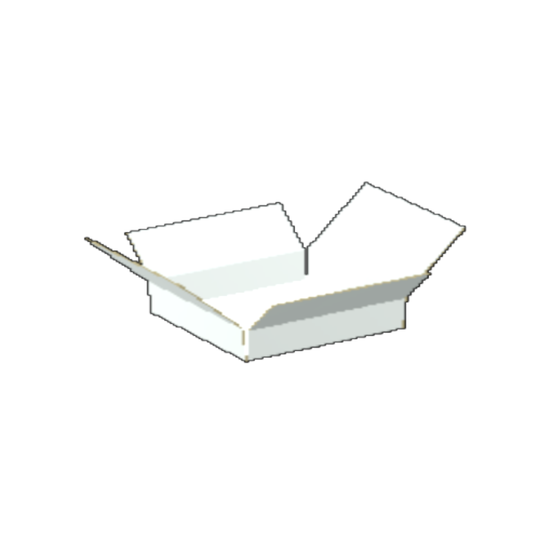One Piece Folder E-Flute White/White Outside Standard Print