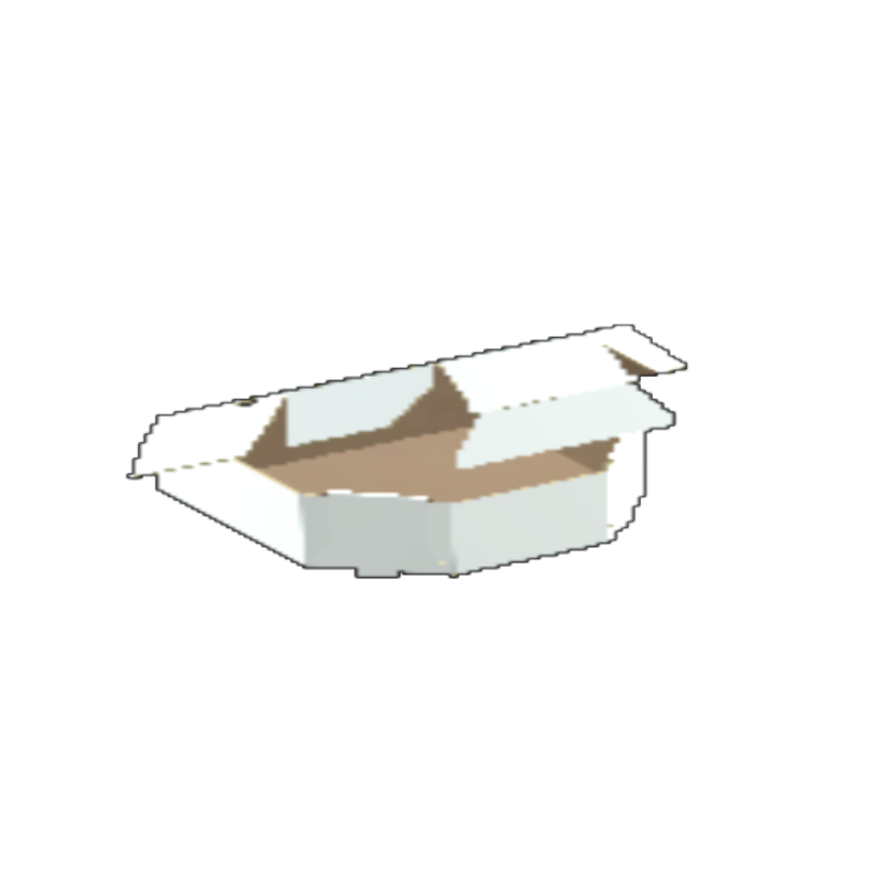 Pizza Box Small E Flute White/Kraft Outside Standard Print